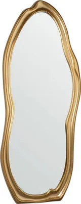 Produktbild von Asymmetrischer ovaler Spiegel mit goldfarbenem Rahmen 68x173cm Felipe