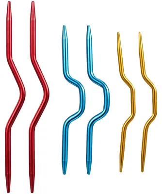 Produktbild von 6-teiliges Zopfstricknadelset, Zopfstricknadeln, gebogene Zopfstricknadeln