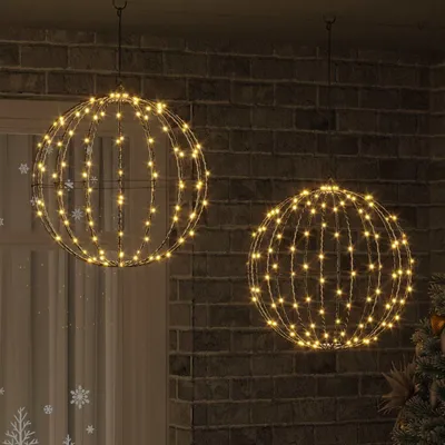 Produktbild von vidaXL Weihnachts-Finial-Licht 2 stk. 320 LEDs Warmes Weiß