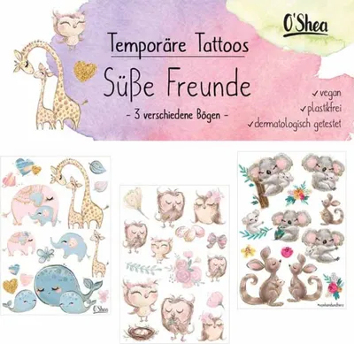 Image de Tatouages temporaires - Amis d'école 3 feuilles