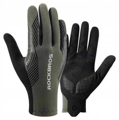 Image de Rockbros Gants de vélo longs amortissants verts XXL