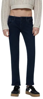 Image de Jean LTB Jeans Molly 200 pour femmes, couleur bleu, coupe basse, fabriqué à partir d'un mélange de coton
