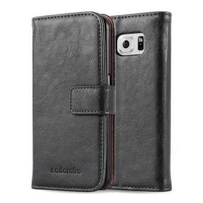 Immagine prodotto di Cadorabo cover per Samsung Galaxy S6 cover protettiva in nero cellulare cover libro case case case lusso