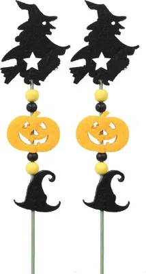 Zdjęcie produktu dla Czarne Filcowe Czarownice i Dynie - Dekoracje Halloween H003A