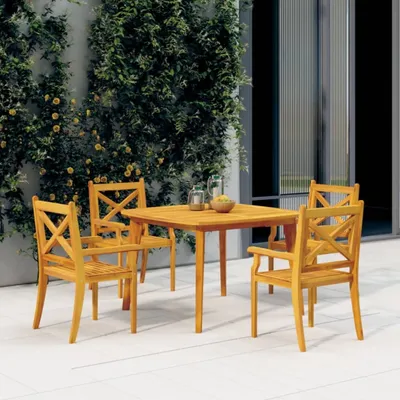 Produktbild von Möbel 5-tlg. Garten-Essgruppe Massivholz Akazie - Balkonmöbel 3058002