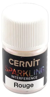 Produktbild von Cernit Sparkling Glimmerpulver für Polymer-Modelliermasse - 5 g Interferenzrot