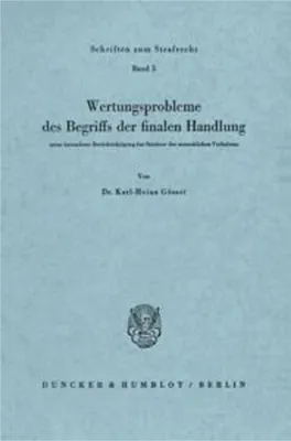 Obrázek produktu pro Wertungsprobleme des Begriffs der finalen Handlung