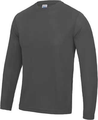 Produktbild von Just Cool JC002 | Herren Long Sleeve Cool Trainings longsleeve T-Shirt - Farbe: Charcoal (Solid) - Größe: L