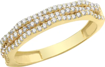 Produktbild von Wunderschöner 9 Karat (375) Gold Damen - Ring mit Zirkonia, 57 (18.1); TRS28390RSP