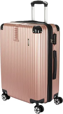 Produktbild von BRUBAKER Hartschalen Reisekoffer London - Rollkoffer mit Zahlenschloss und 4 Rollen - Trolley Koffer 43 x 66,5 x 26 cm, L, Roségold
