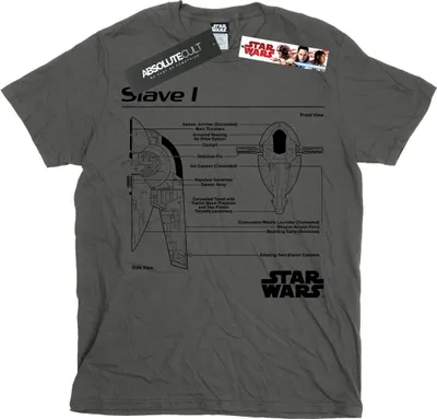 Image de Star Wars - T-shirt "Slave 1" pour homme BI46009 (L) (Charbon de bois)