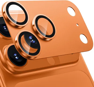 Produktbild von 3D Kameraglas für Apple iPhone 17 Pro Max Schutz Panzerfolie Titan Orange