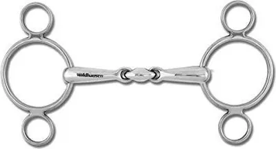 Produktbild von Waldhausen 3-Ringtrense doppelt gebrochen, massiv, Größe:12.5 cm