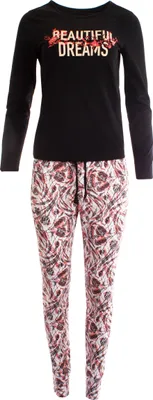Produktbild von Damen Pyjama Schlafanzug 2-teilig mit Hose & Oberteil Beautyfull Dreams-M