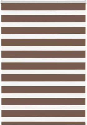 Imagen del producto de Estor cebra marrón 110x100 cm tejido ancho 105,9 cm poliéster