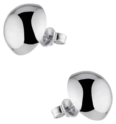 Produktbild von MATERIA by Matthias Wagner Ohrstecker 8mm Halbkugel Silber 925er rhodiniert - Ohrringe Studs mit Box SO-88-8mm