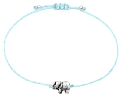 Produktbild von Selfmade Jewelry Armband Damen Elefant Silber Handmade Makramee Armbändchen Größ
