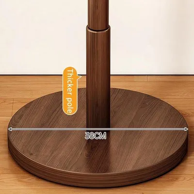 Produktbild von Famanu Kleiderständer aus Holz - Stabil, mit 6 Haken, Vintage Stil, Höhe 175 cm