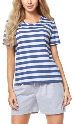 Produktbild von Merry Style Damen Schlafanzug MS10-177 (Melange/Jeans, S)