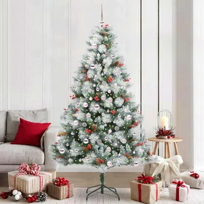 Produktbild von Möbel Künstlicher Weihnachtsbaum Grün und Weiß 210 cm - Weihnachtsgirlanden &25920