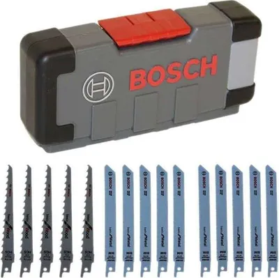 Image de Lames de Scie Sauteuse BOSCH, Wood and Metal Basic, Set de 15 Pièces, S 918 AF, S 918 BF, S 617 K