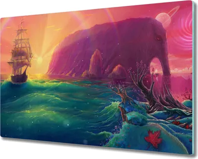 Produktbild von Coloray Küchenbrett Kochplattenabdeckung Hackbrett Schneidebrett Herdabdeckplatte 80x52 cm - Ozean-Schiff