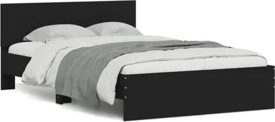Obrázok produktu pre vidaXL Rám postele s čelom čierny 135x190 cm