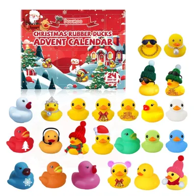 Productafbeelding van Adventskalender Kerst- met badeendjes - Aftellen naar Kerstmis 2026 - Variant 2