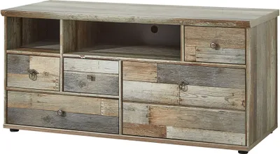 Produktbild von Lowboard TV-Unterteil Vintage Driftwood Braun BRANSON-36, B/H/T ca. 130/61/52 cm