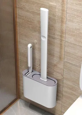 Produktbild von Hygiënische Toiletborstel mit Randreiniger und Halter – Vrijstaand und Ophangbar, Silikon-Bürste für saubere Reinigung