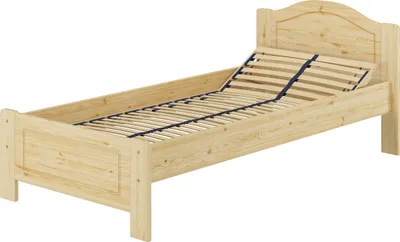Immagine prodotto di Struttura letto Letto in legno massello Pino naturale Letto singolo 90x200 Futon Letto singolo Accessori a scelta V-60.37-09Rete a doghe incl.