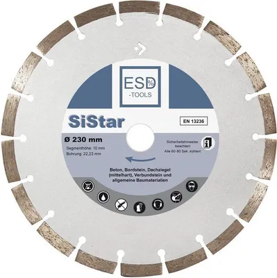 Produktbild von Diamanttrennscheibe SiStar - Ø 230 mm - 22,23 mm Bohrung