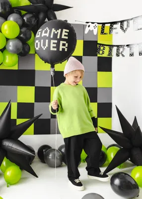 Produktbild von Game over Folienballon 45 cm schwarz
