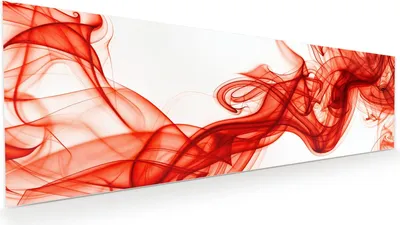 Produktbild von Glasbild 120x40cm in XXL für Wohnzimmer, Schlafzimmer Motiv Abstrakter Rauch