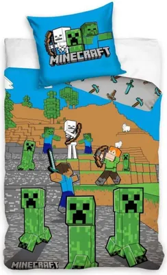 Produktbild von Minecraft - Wende-Bettwäsche-Set, Gaming 135x200 & 80x80