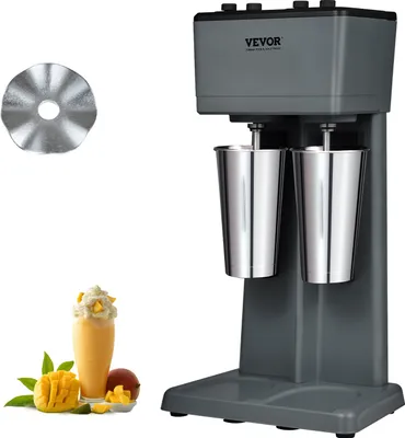 Immagine prodotto di VEVOR Pro Drink Mixer Miscelatore per bevande 500 W 820 mL Macchina per frullati a doppia testa, 3 velocità regolabili 15000 / 18000 / 21000 giri/min, tazza in acciaio inox Frullato di latte e proteine, miscelatore di bevande, cocktail