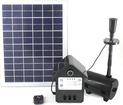 Produktbild von Mauk Solar Teichpumpe 10W 800 l/h Solarpumpe LED Gartenteichpumpe