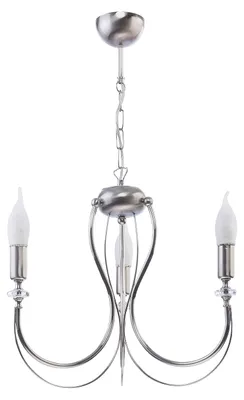 Productafbeelding van Hanglamp MELANI, zilverkleurig, 3xE14x15W, metaal, afmetingen: 68x48x48cm, IP20, merk: Jupiter