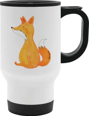 Produktbild von Mr. & Mrs. Panda trinkbecher mit deckel Einhorn Wunsch - Weiß - Geschenk, Deko, Thermobecher, Einhörner, Fuchshörnchen, Fuchs, Isolierbecher, Unicorns, Füchse, To Go