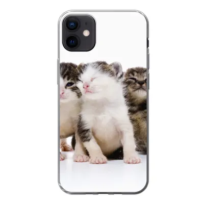 Produktbild von MuchoWow® Handyhülle Schutzhülle Hülle für iPhone 12 mini Katze - Haustiere - Fell - Porträt Silikon Softcase Handy Hülle - Bild