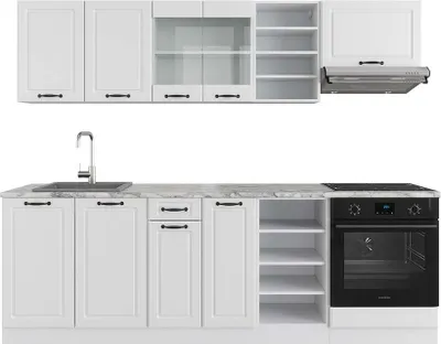 Immagine prodotto di Cucina componibile Vicco R-Line Casa di campagna bianca/bianco 240 cm senza piano di lavoro, Model 37679