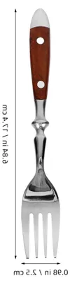 Produktbild von Teegabel aus Edelstahl mit Holzgriff, spülmaschinenfest, 11,5 cm, für Gastronomie und Zuhause