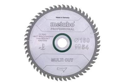 Produktbild von Metabo Kreissägeblatt Multi Material Prof 190x30mm 36 WZ 5° für Handkreissägen