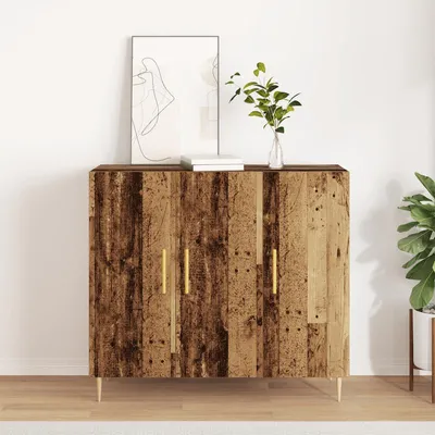 Image de Buffet élégant en bois recyclé, dimensions : 90 x 34 x 80 cm
