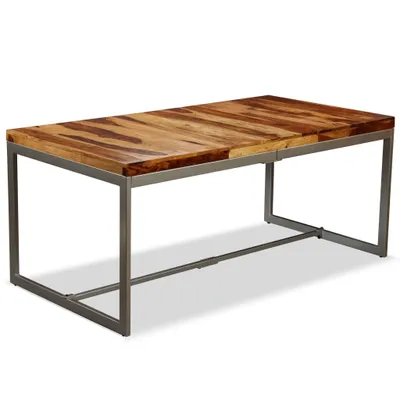 Produktbild von Esstisch Massivholz Akazie und Stahl 180 cm
