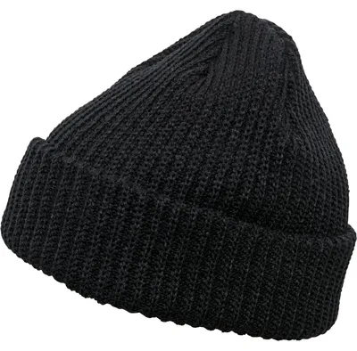 Produktbild von FLEXFIT 1502RB | Rib Beanie, Fisherman Look, Ripp-strick - Farbe: Black - Größe: One Size