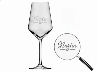 Produktbild von Valhalla Weinglas Gravur Martin 1 Stück 350ml spülmaschinenfest