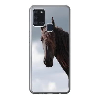Produktbild von MuchoWow® Handyhülle Schutzhülle Hülle für Samsung Galaxy A21s Pferde - Himmel - Porträt Silikon Softcase Handy Hülle - Hartschale