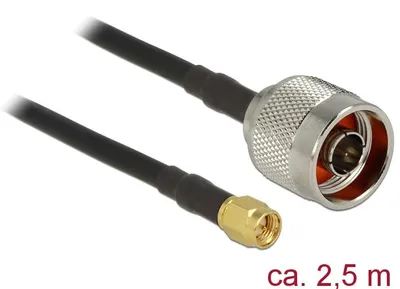 Produktbild von DeLOCK 89420, 2,5 m, CFD200, SMA, Schwarz