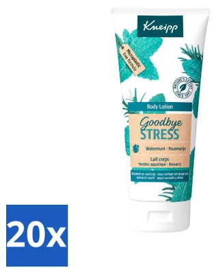 Produktbild von 20 x Kneipp Goodbye Stress Bodylotion – Wasserminze & Rosmarin – 200 ml - Vorteilspackung - 20 Stücke
